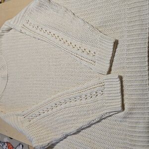 C1 NWOT American Eagle Pull Over Sweater Open Knit Size Md Oversized Crew Neck